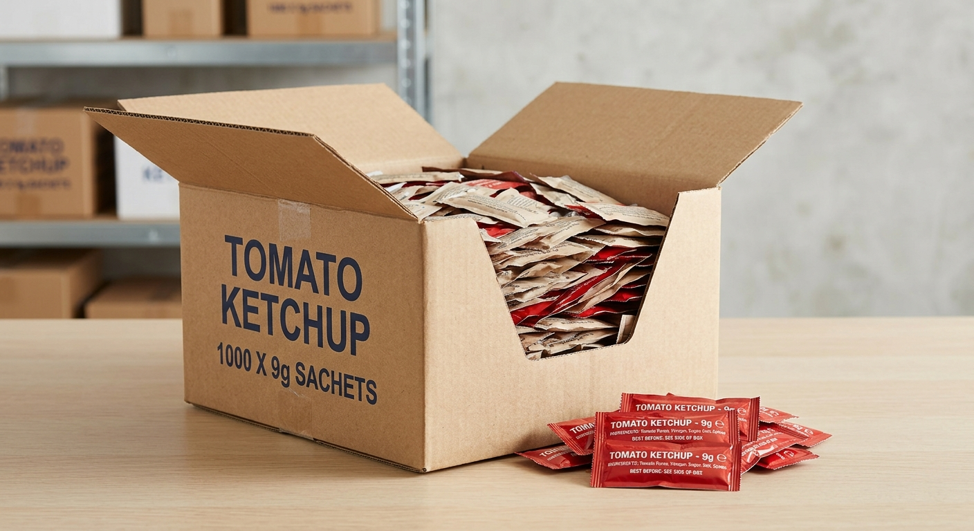 Tomato Ketchup – Single-Serve Sachets (1000 Pack)